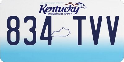 KY license plate 834TVV
