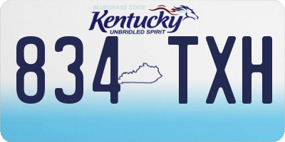 KY license plate 834TXH