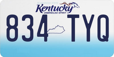 KY license plate 834TYQ