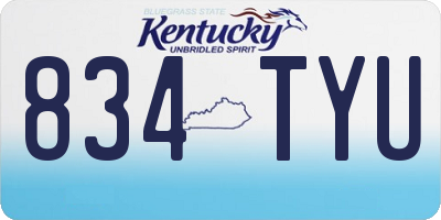 KY license plate 834TYU