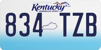 KY license plate 834TZB