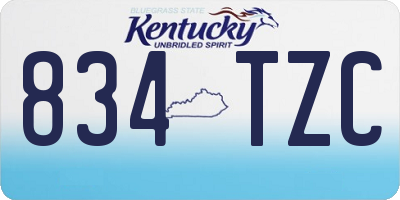 KY license plate 834TZC