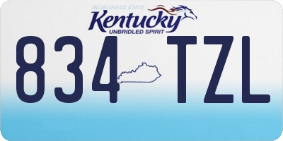 KY license plate 834TZL