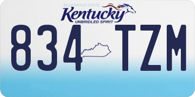 KY license plate 834TZM