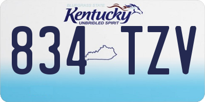 KY license plate 834TZV