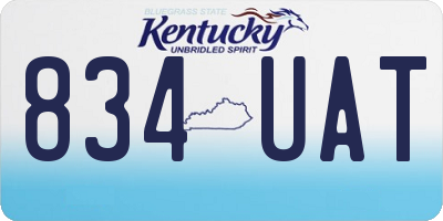 KY license plate 834UAT