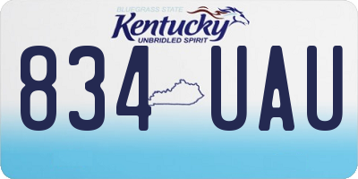 KY license plate 834UAU