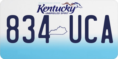 KY license plate 834UCA