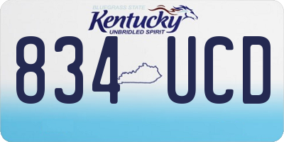 KY license plate 834UCD