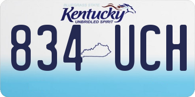 KY license plate 834UCH