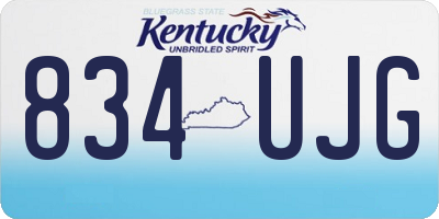 KY license plate 834UJG