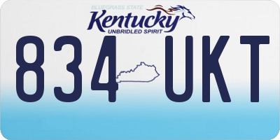 KY license plate 834UKT