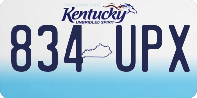 KY license plate 834UPX
