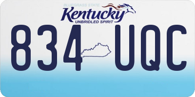 KY license plate 834UQC