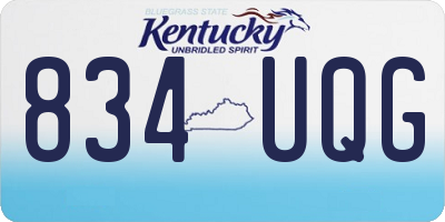 KY license plate 834UQG