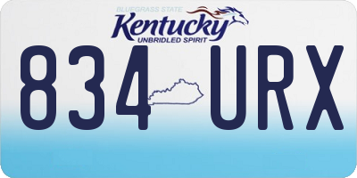 KY license plate 834URX