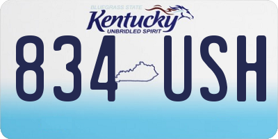 KY license plate 834USH