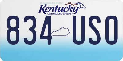 KY license plate 834USO