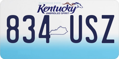 KY license plate 834USZ