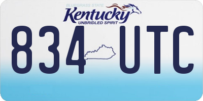 KY license plate 834UTC