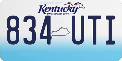 KY license plate 834UTI
