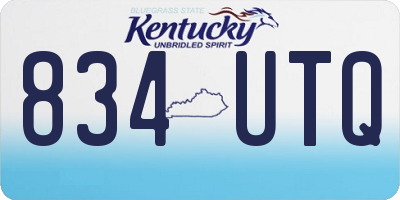 KY license plate 834UTQ