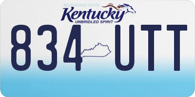 KY license plate 834UTT