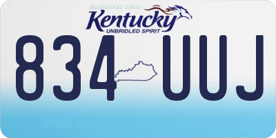 KY license plate 834UUJ