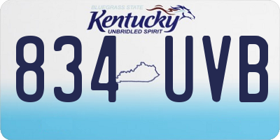 KY license plate 834UVB