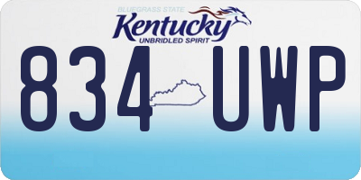KY license plate 834UWP