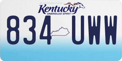 KY license plate 834UWW