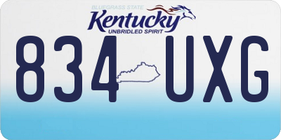 KY license plate 834UXG