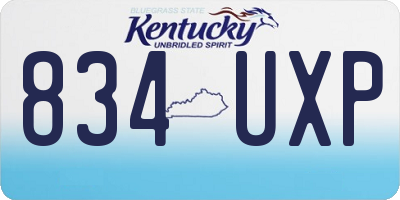 KY license plate 834UXP