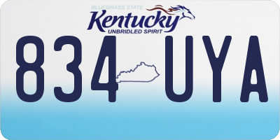 KY license plate 834UYA