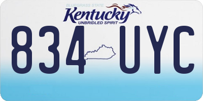 KY license plate 834UYC