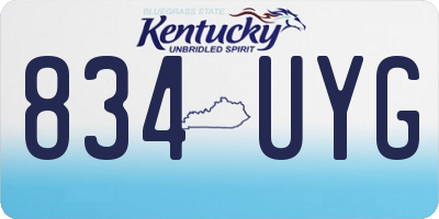 KY license plate 834UYG