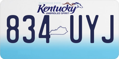 KY license plate 834UYJ