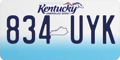 KY license plate 834UYK