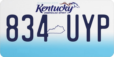KY license plate 834UYP