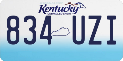 KY license plate 834UZI