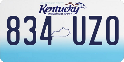 KY license plate 834UZO