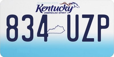KY license plate 834UZP