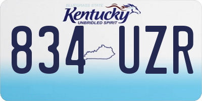KY license plate 834UZR