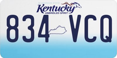 KY license plate 834VCQ