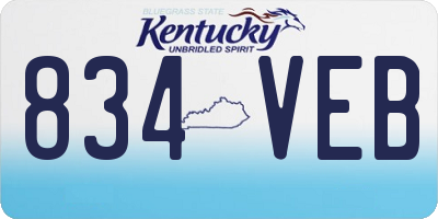 KY license plate 834VEB