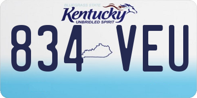 KY license plate 834VEU