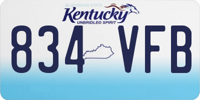 KY license plate 834VFB