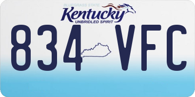 KY license plate 834VFC