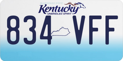 KY license plate 834VFF