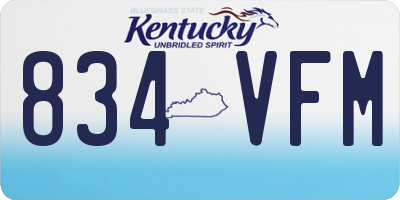 KY license plate 834VFM